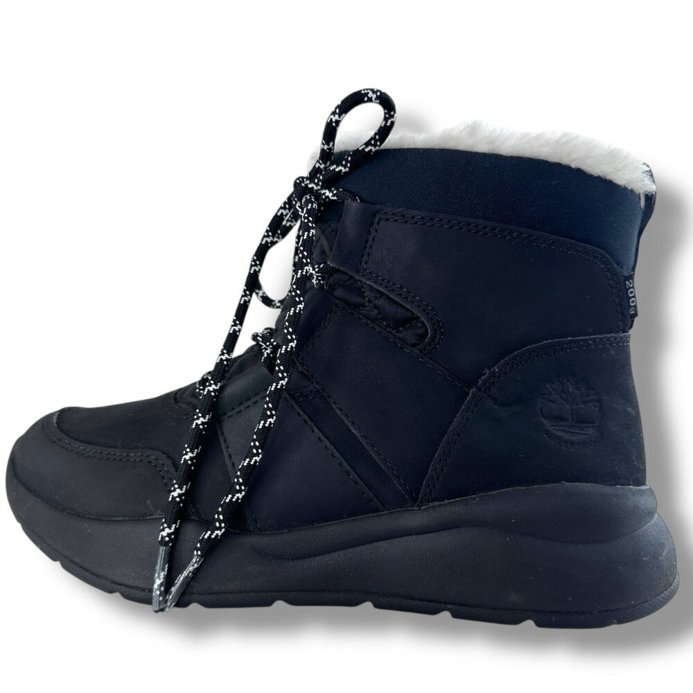 Women Timberland Boroughs Project Boots Thermolite Waterproof Black US 5.5 EU 36 - Picture 2 of 11